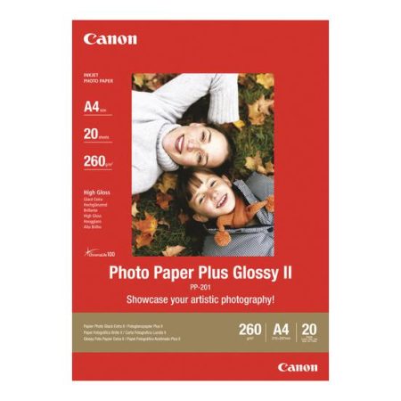 Canon Photo Paper Plus Glossy II PP-201 - fotopapir - skinnende - 20 ark - A4 - 275 gsm