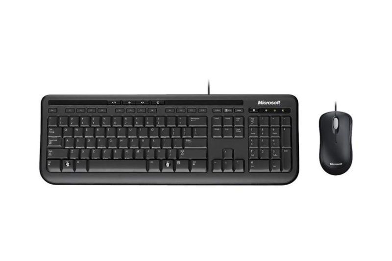 Microsoft Wired Desktop 600 - tastatur og mus-sæt - tysk