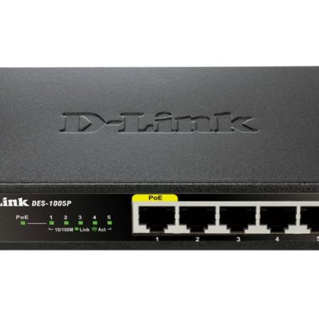 D-Link DES 1005P - switch - 5 porte - ikke administreret